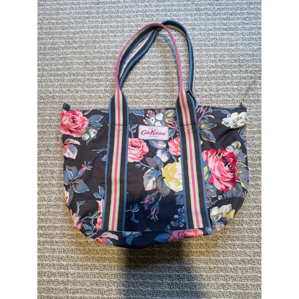 Cath Kidston London Rose Floral Tote Bag Coated Cotton Shopper Purse